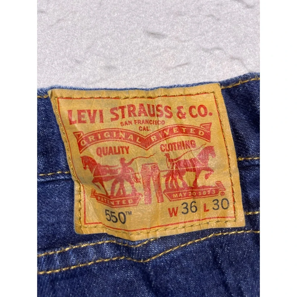 Levi's 550 Relaxed Fit Denim Blue Jeans W36 L30 Mens